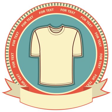 Clothes label set on white.Vector t-shirt background clipart