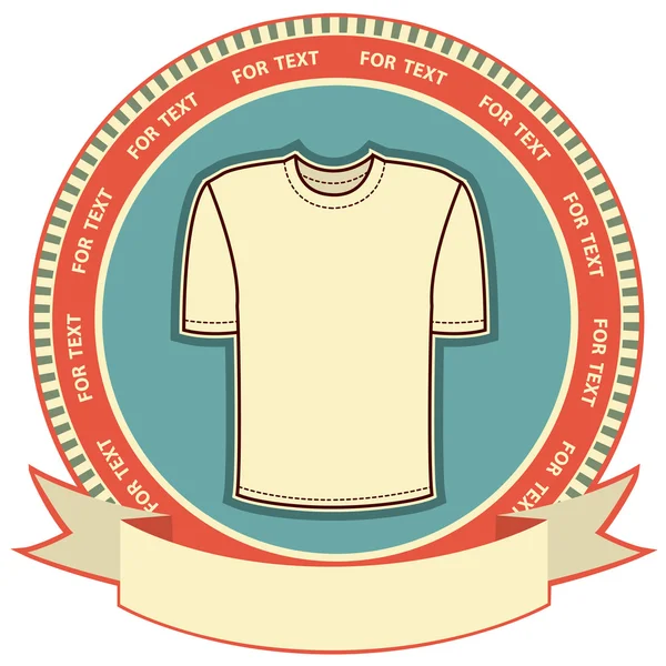 Etykieta ubrania na tle t-shirt white.vector — Wektor stockowy