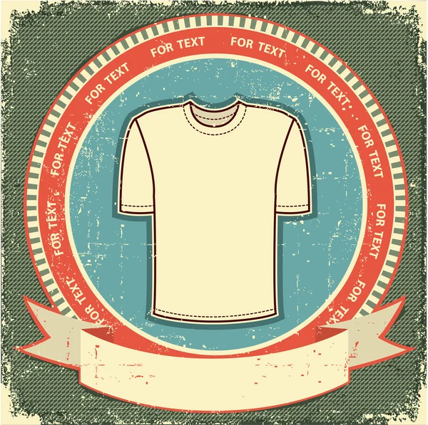 Clothes label set on vintage old paper.Vector t-shirt background — Stock Vector
