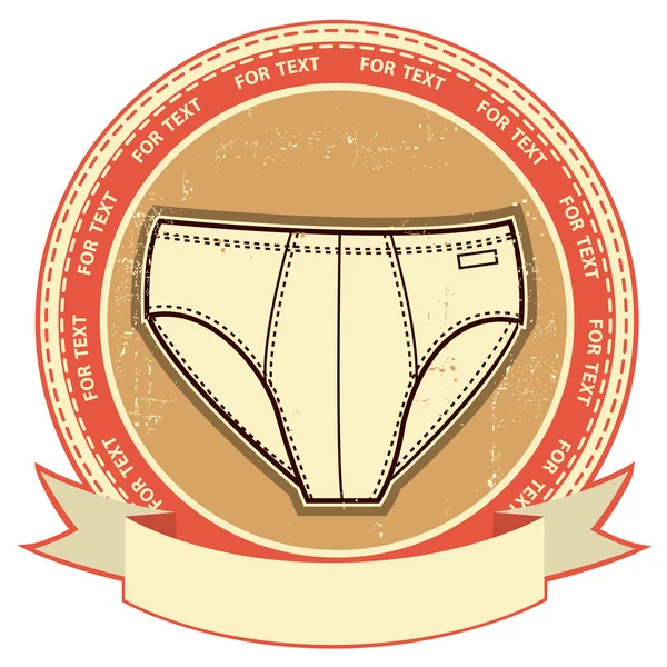 Man ondergoed label ingesteld op grunge paper.vector kleren pagina — Stockvector