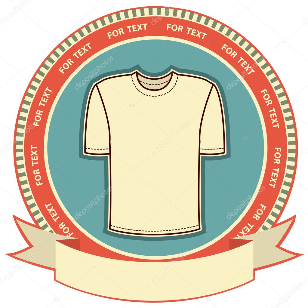 Clothes label set on white.Vector t-shirt background
