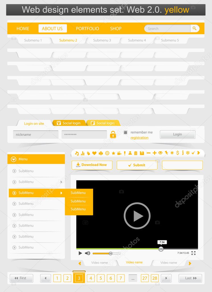Web design template set 2.0.