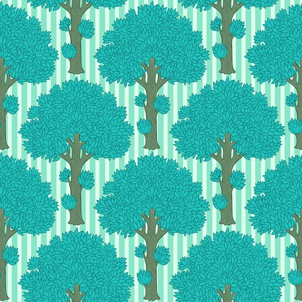 木とのシームレスなパターン — ストックベクタ