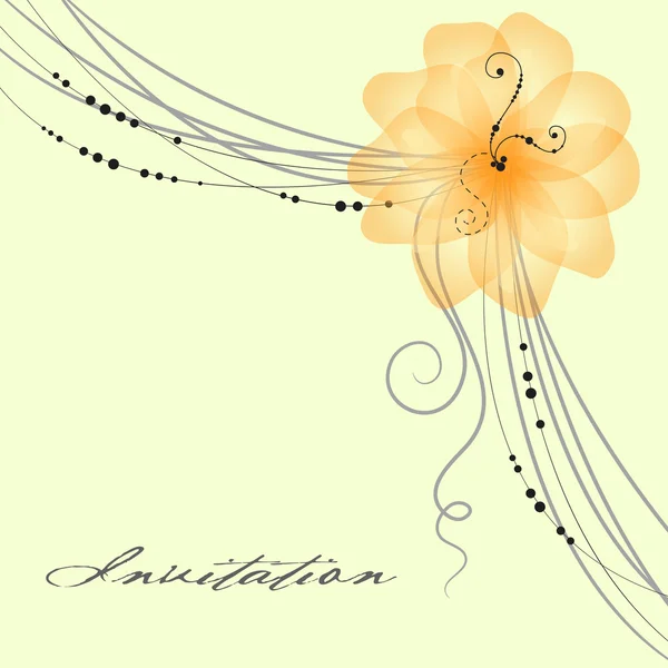 Carte de mariage floral — Image vectorielle