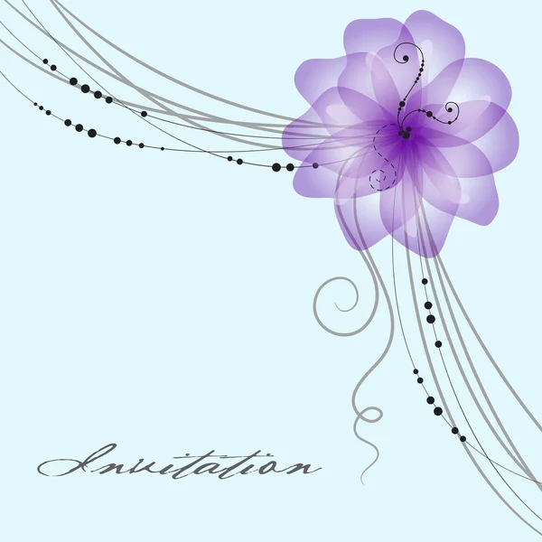 花の結婚式のカード — ストックベクタ