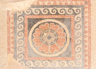 Ancient mosaic floor pattern clipart