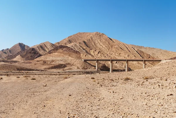 在沙漠中桥 — 图库照片