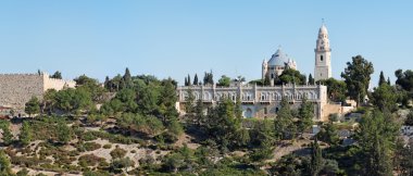 Hagia Maria Sion abbey in the Old City of Jerusalem clipart