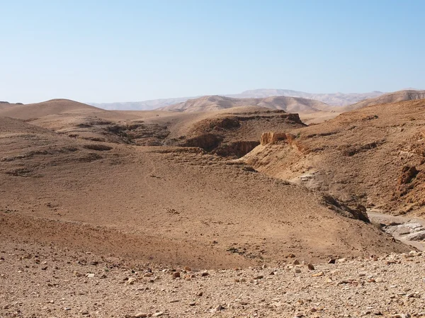 Krajobraz pustyni w pobliżu Morza Martwego — Zdjęcie stockowe