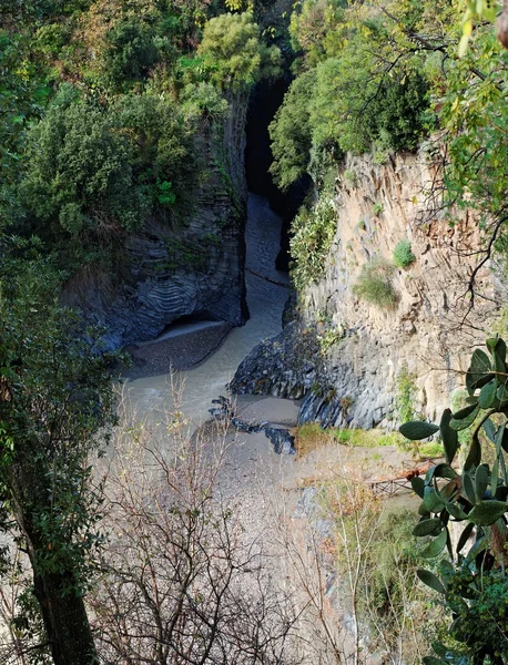 Alcantara river gorge, Szicília, Olaszország — Stock Fotó