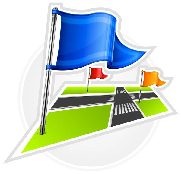 Navigációs zászlókkal — Stock Vector