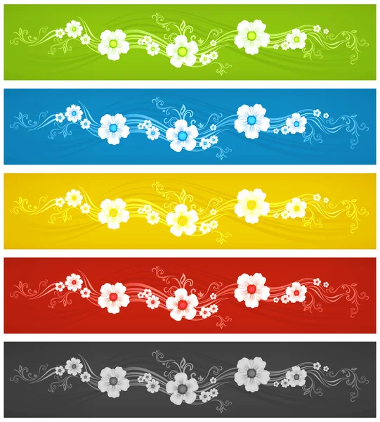 彩色花朵背景 — 图库矢量图片