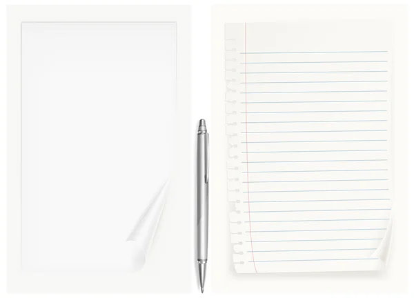 Stift und Papier — Stockvektor