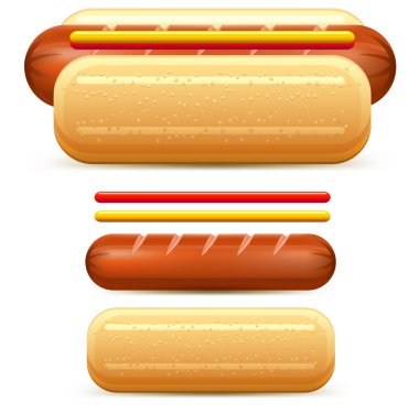 Hotdog stylized clipart