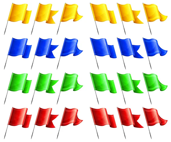 Banderas rectangulares — Vector de stock