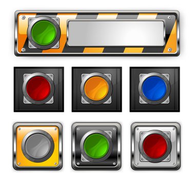 Vector buttons. clipart