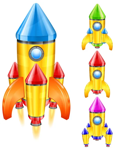 Fusée rétro — Image vectorielle