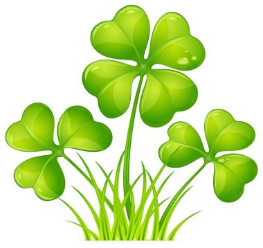 Clover with grass clipart