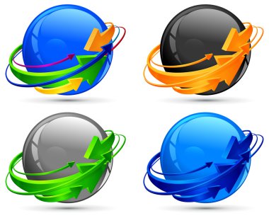 arrows and spheres clipart