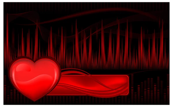 Pulso y corazón — Archivo Imágenes Vectoriales