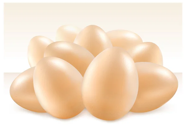 Groep van eieren — Stockvector