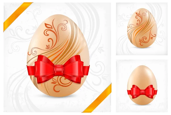 Huevos decorados con cinta — Vector de stock