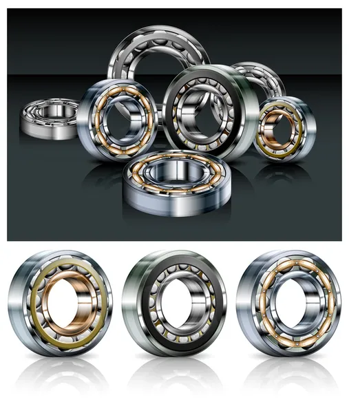 Metal bearings — Stock Vector