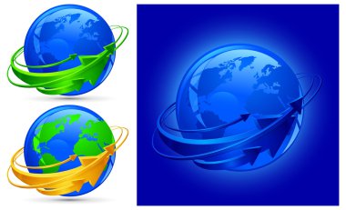 arrows around planet clipart