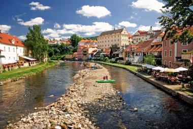 Cityscape of Cesky Krumlov clipart