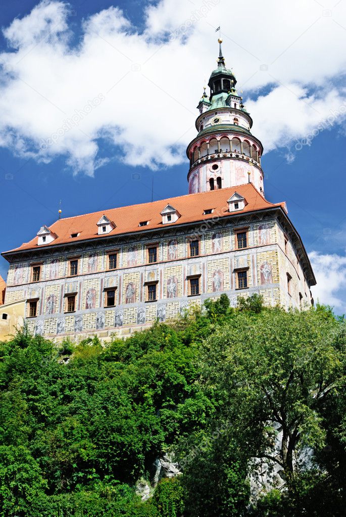 Castle in Cesky Krumlov. Czech Republic