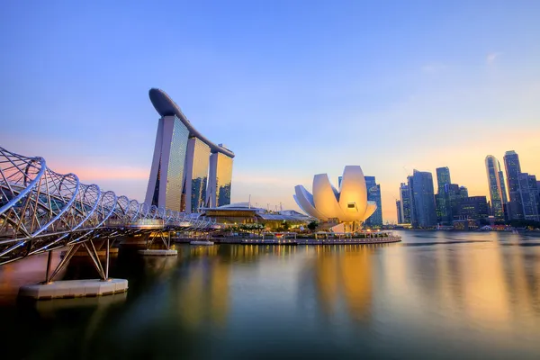 Skyline di Singapore Immagini Stock Royalty Free