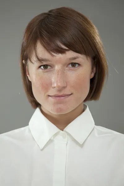 Frontal portrait of woman — Stock Photo, Image