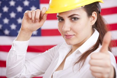Thumb up for american economy clipart
