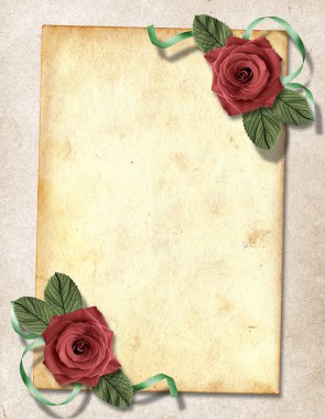 Elegant framework for invitation on the paper background. clipart