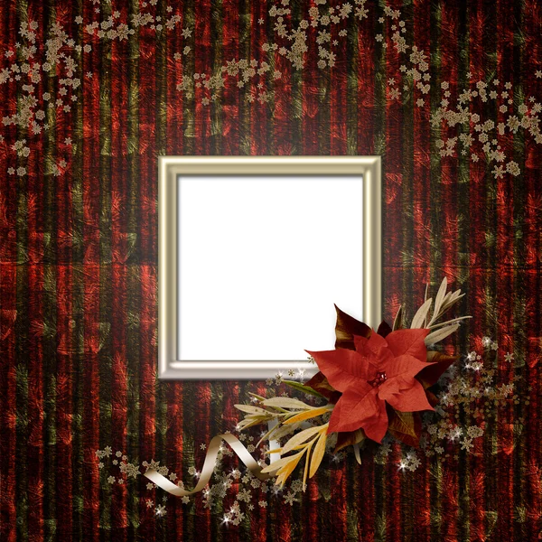Rahmen für Foto. die weihnachtliche Vintage-Komposition. — Stockfoto