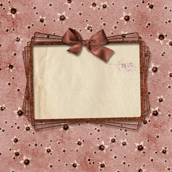 Card for congratulation on abstract vintage background. — Stock Photo, Image