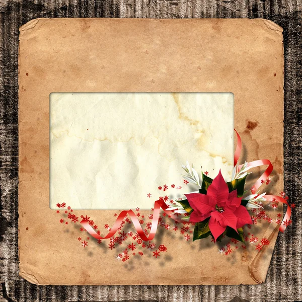 Cartão de parabéns com a composição de Natal . — Fotografia de Stock
