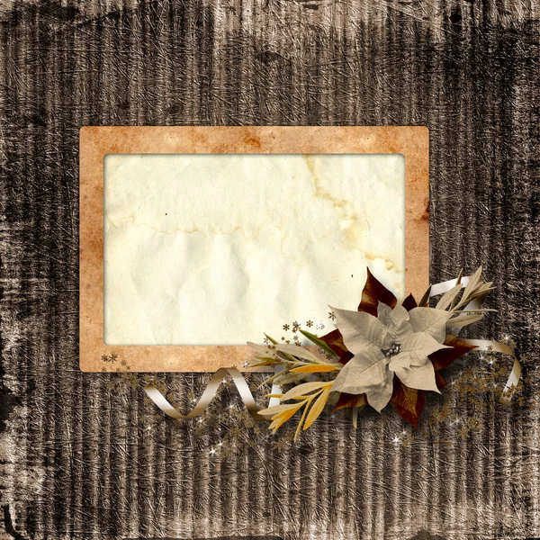 Framework for photo with the vintage christmas composition. — Stock Photo, Image