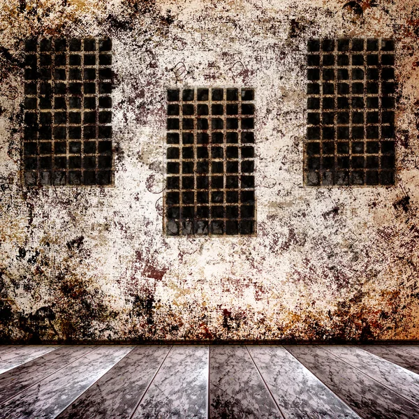 Grunge interiör med scratch vägg. bakgrund för en design. — Stockfoto