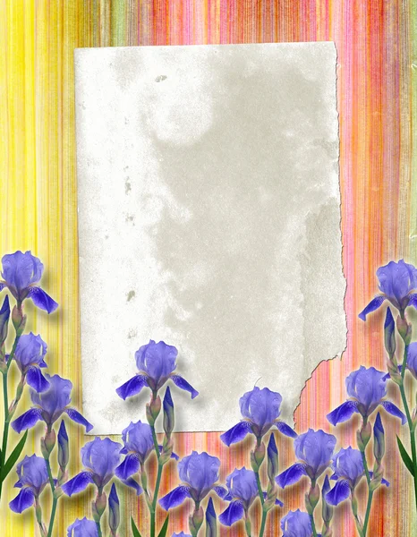 花の束と抽象的なわら背景. — ストック写真