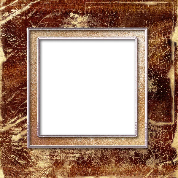 Gold frame with a decorative pattern on the abstract background. — Stock Photo, Image