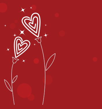 Valentines love flower clipart