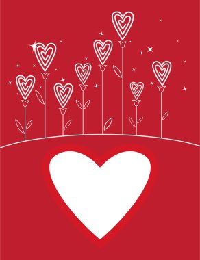 Valentines love flower clipart