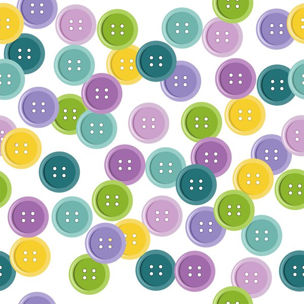 Seamless pattern with buttons