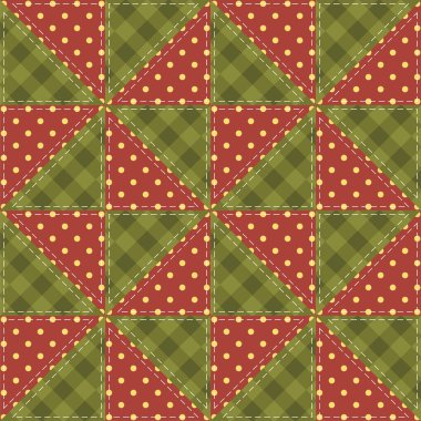 Patchwork background with different patterns clipart