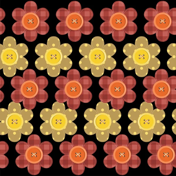 スクラップ ブックの花とのシームレスなパターン — ストックベクタ