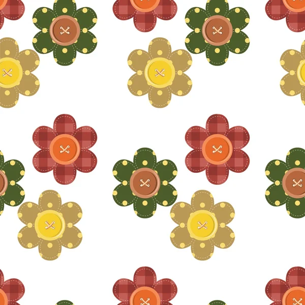 スクラップ ブックの花とのシームレスなパターン — ストックベクタ