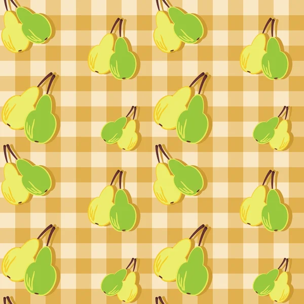 Sömlös bakgrund med päron — Stock vektor