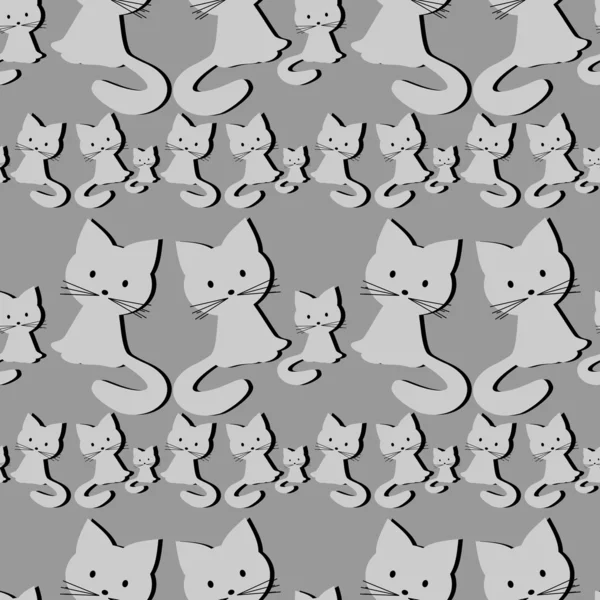 Fond sans couture avec des chats — Image vectorielle