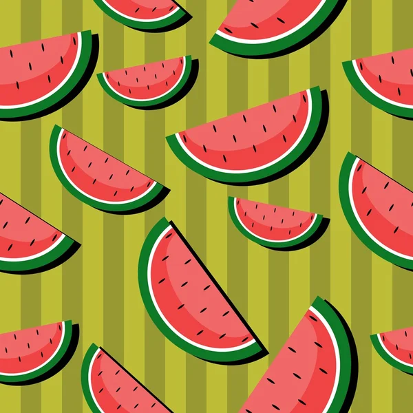 Seamless background with watermelons — Stock Vector